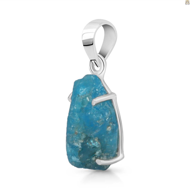Neon Apatite Rough Pendant-SP