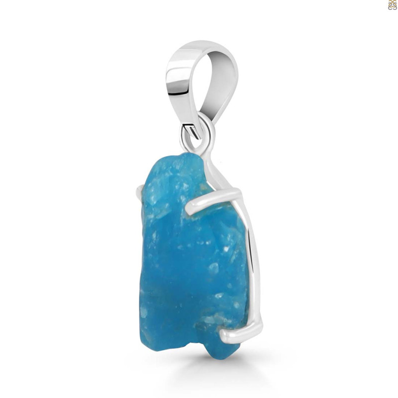 Neon Apatite Rough Pendant-SP