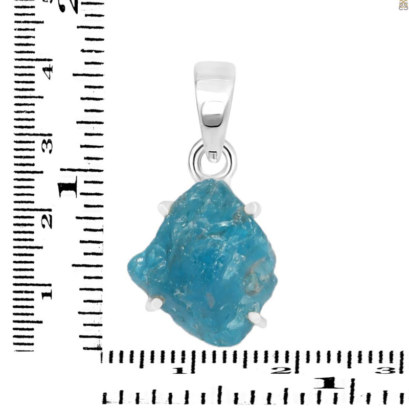 Neon Apatite Rough Pendant-SP NAR-1-49