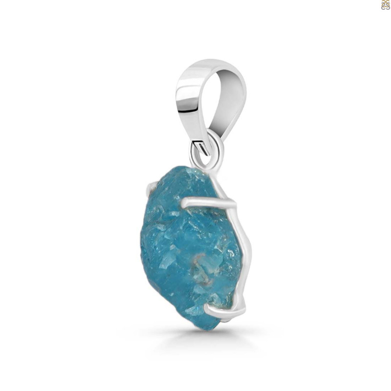Neon Apatite Rough Pendant-SP