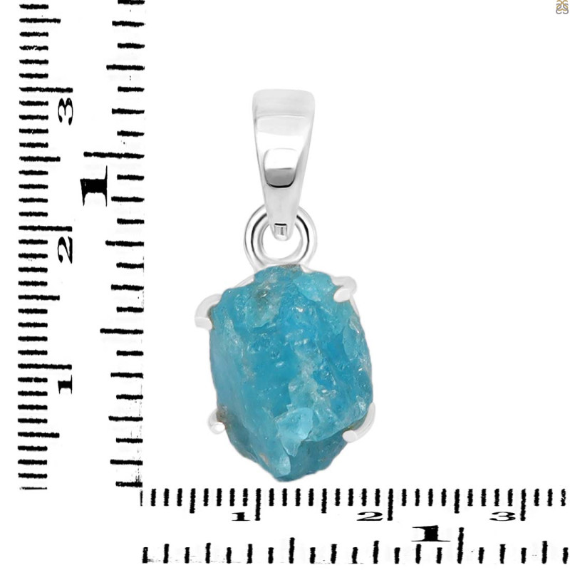 Neon Apatite Rough Pendant-SP NAR-1-55