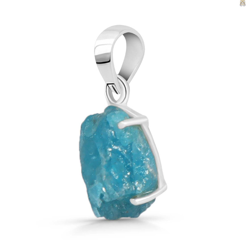 Neon Apatite Rough Pendant-SP