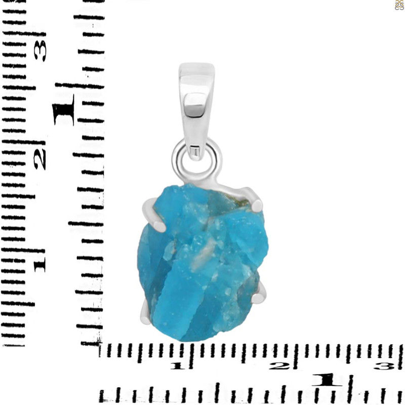 Neon Apatite Rough Pendant-SP NAR-1-57