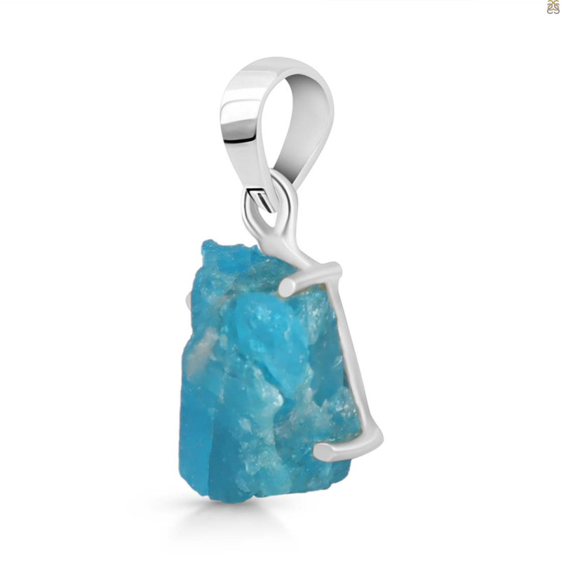 Neon Apatite Rough Pendant-SP