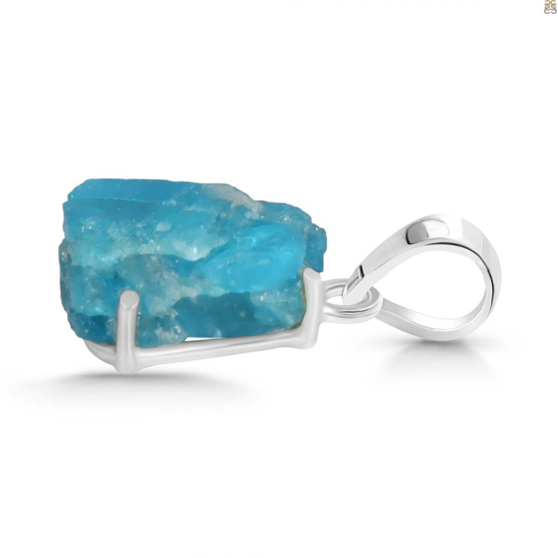 Neon Apatite Rough Pendant-SP NAR-1-57