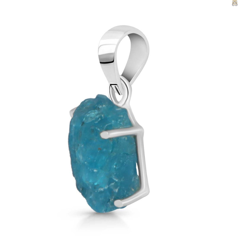 Neon Apatite Rough Pendant-SP