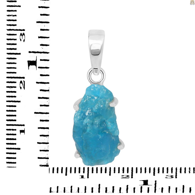 Neon Apatite Rough Pendant-SP NAR-1-62