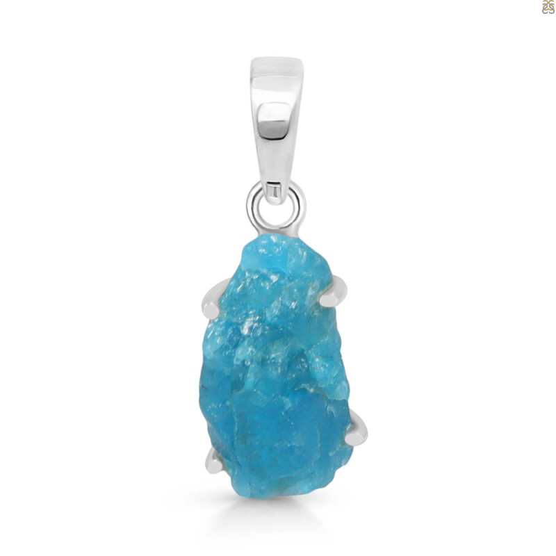Neon Apatite Rough Pendant-SP NAR-1-62