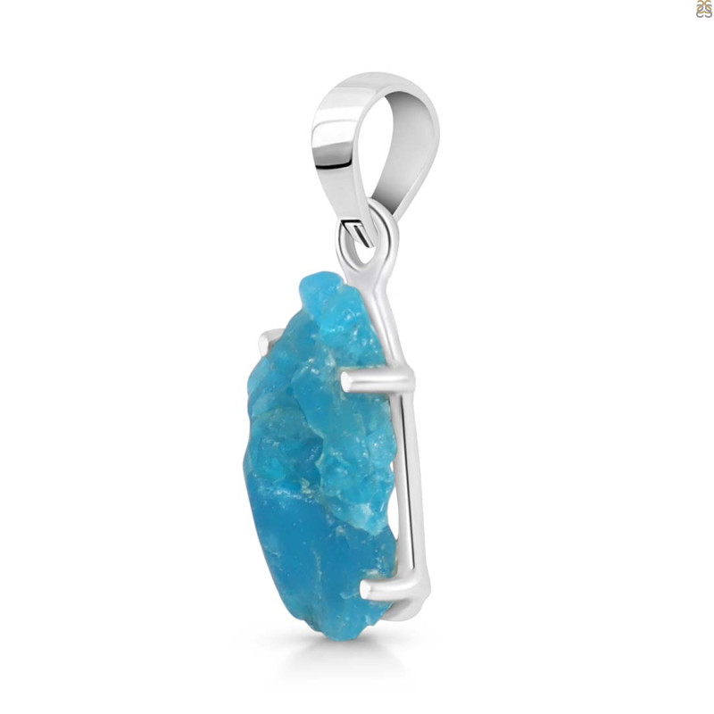 Neon Apatite Rough Pendant-SP
