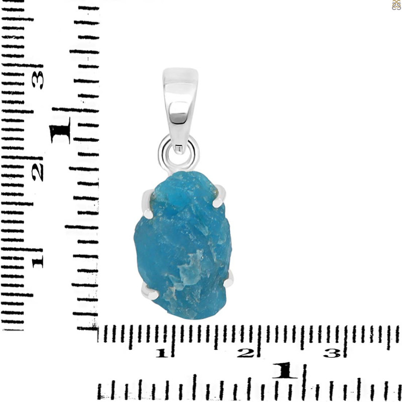 Neon Apatite Rough Pendant-SP NAR-1-63