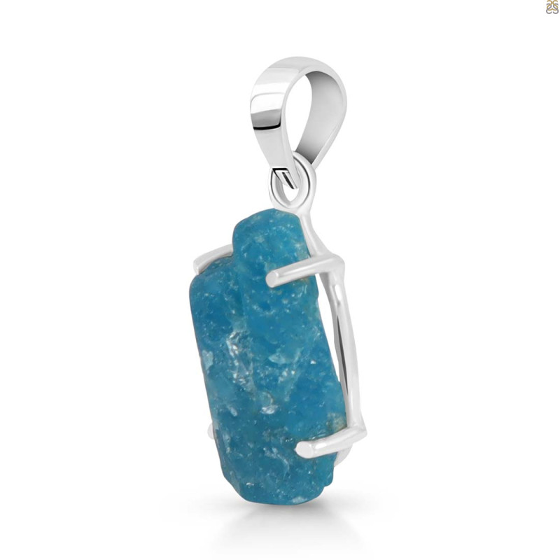 Neon Apatite Rough Pendant-SP