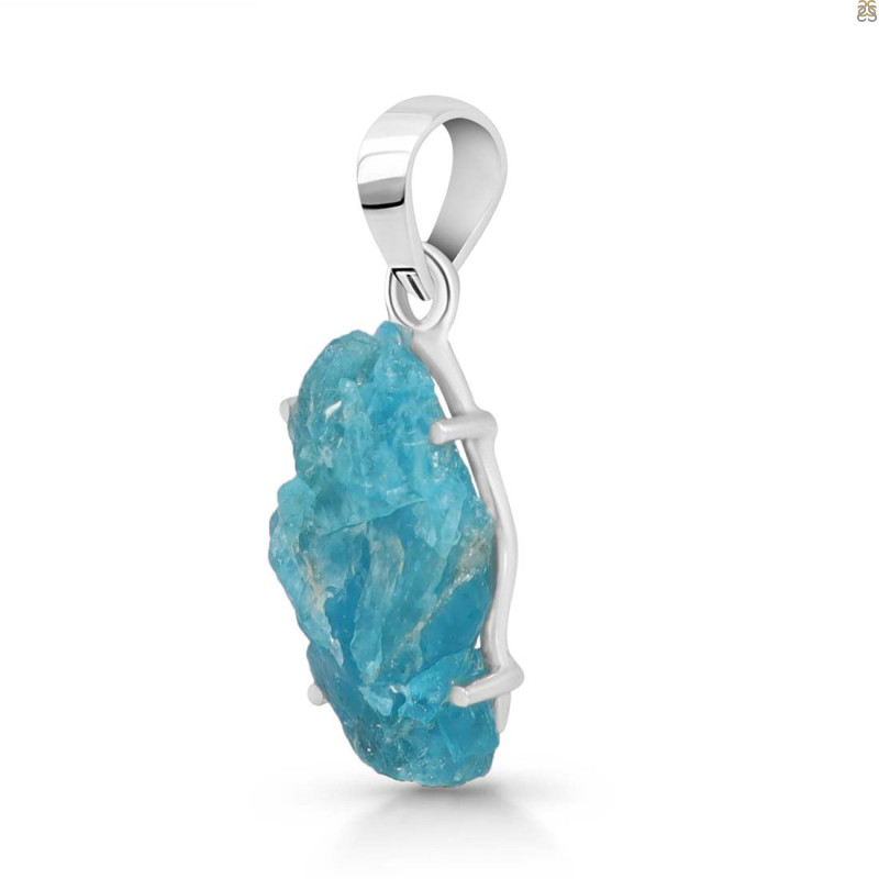 Neon Apatite Rough Pendant-SP