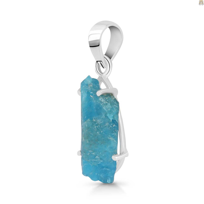 Neon Apatite Rough Pendant-SP