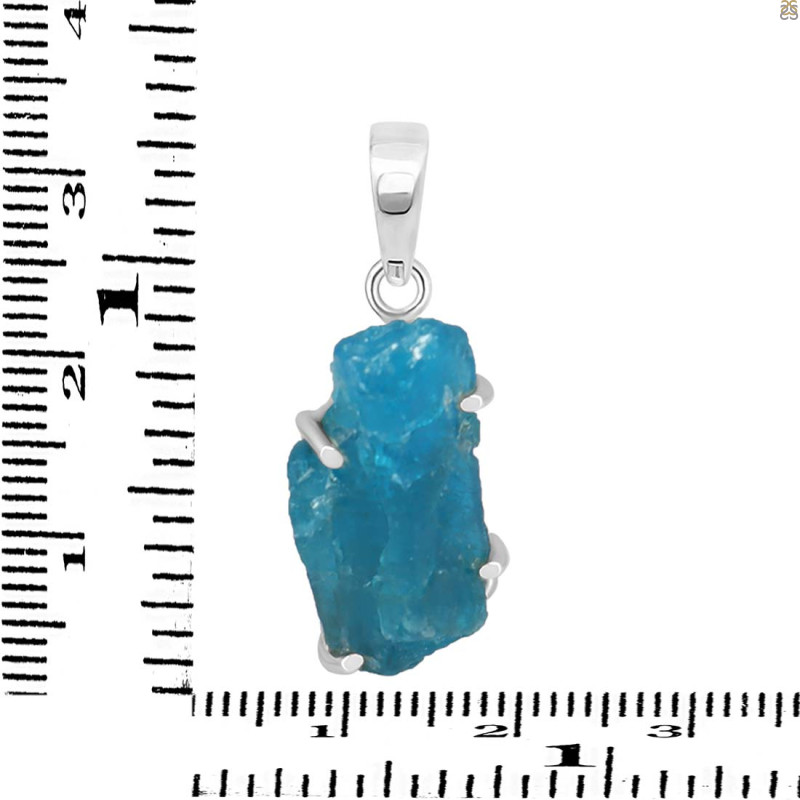 Neon Apatite Rough Pendant-SP NAR-1-70