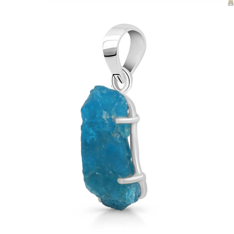 Neon Apatite Rough Pendant-SP