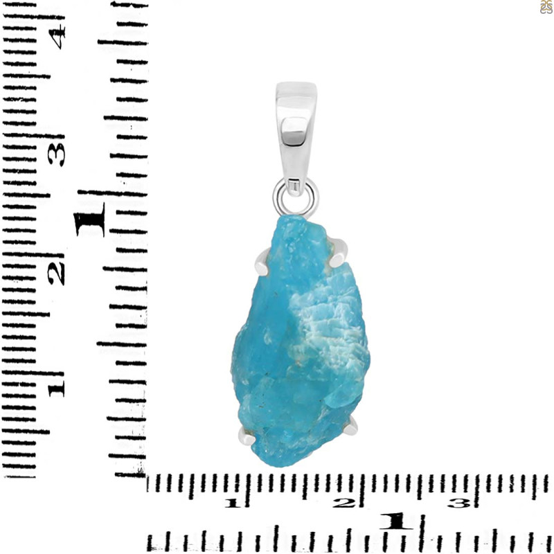 Neon Apatite Rough Pendant-SP NAR-1-71