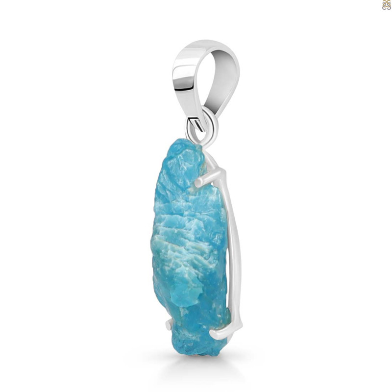 Neon Apatite Rough Pendant-SP