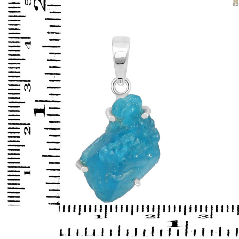 Neon Apatite Rough Pendant-SP NAR-1-73