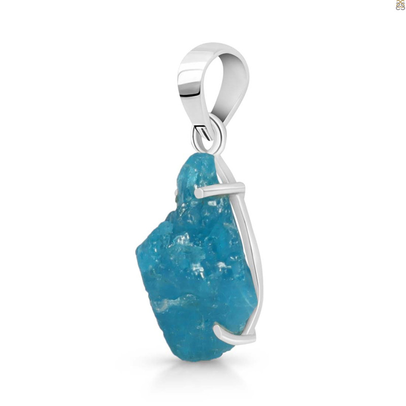 Neon Apatite Rough Pendant-SP