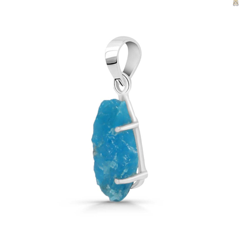 Neon Apatite Rough Pendant-SP