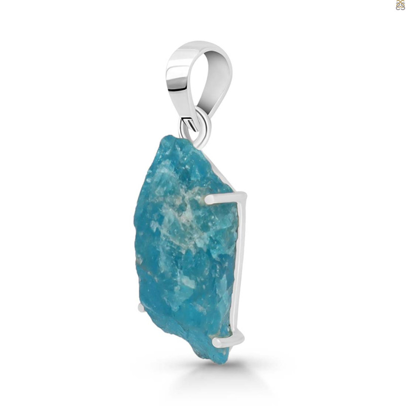 Neon Apatite Rough Pendant-SP