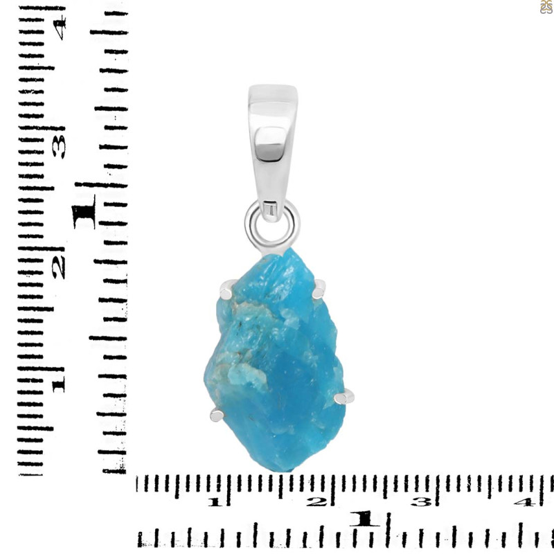 Neon Apatite Rough Pendant-SP NAR-1-76