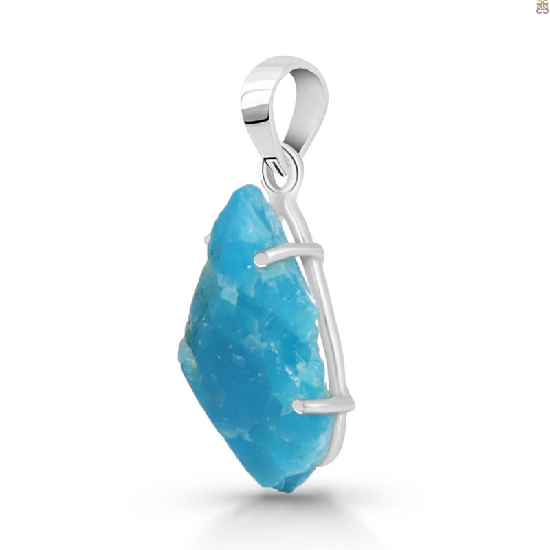 Neon Apatite Rough Pendant-SP