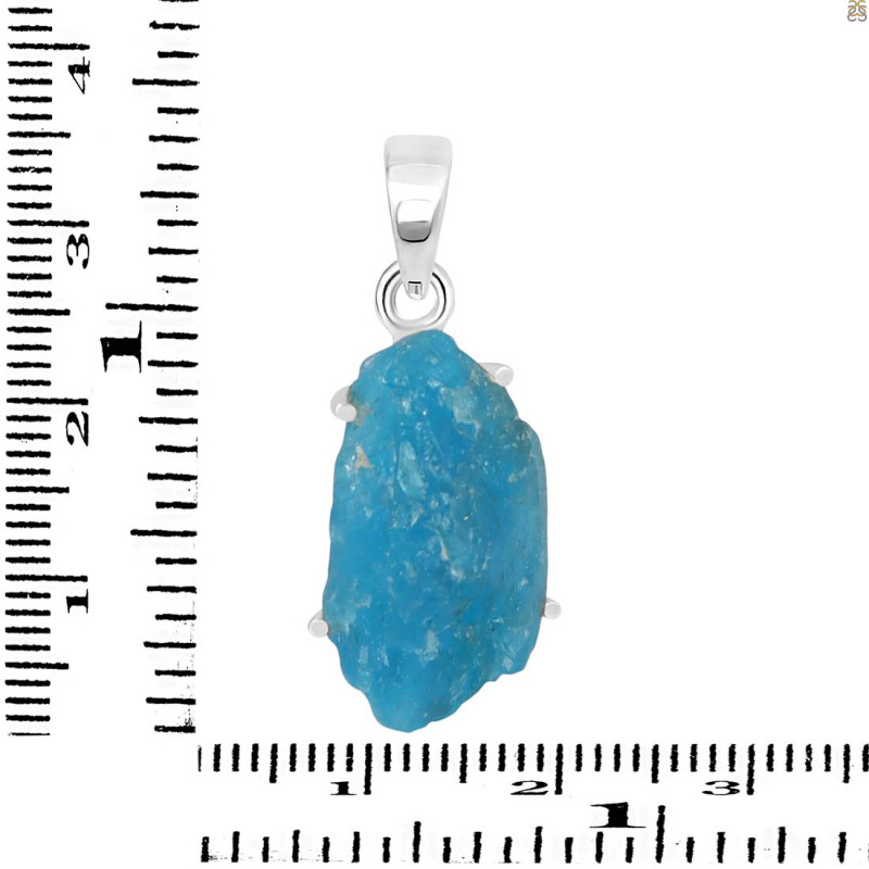 Neon Apatite Rough Pendant-SP NAR-1-77