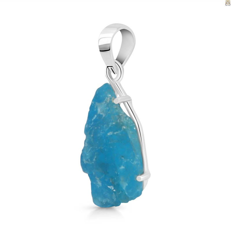 Neon Apatite Rough Pendant-SP