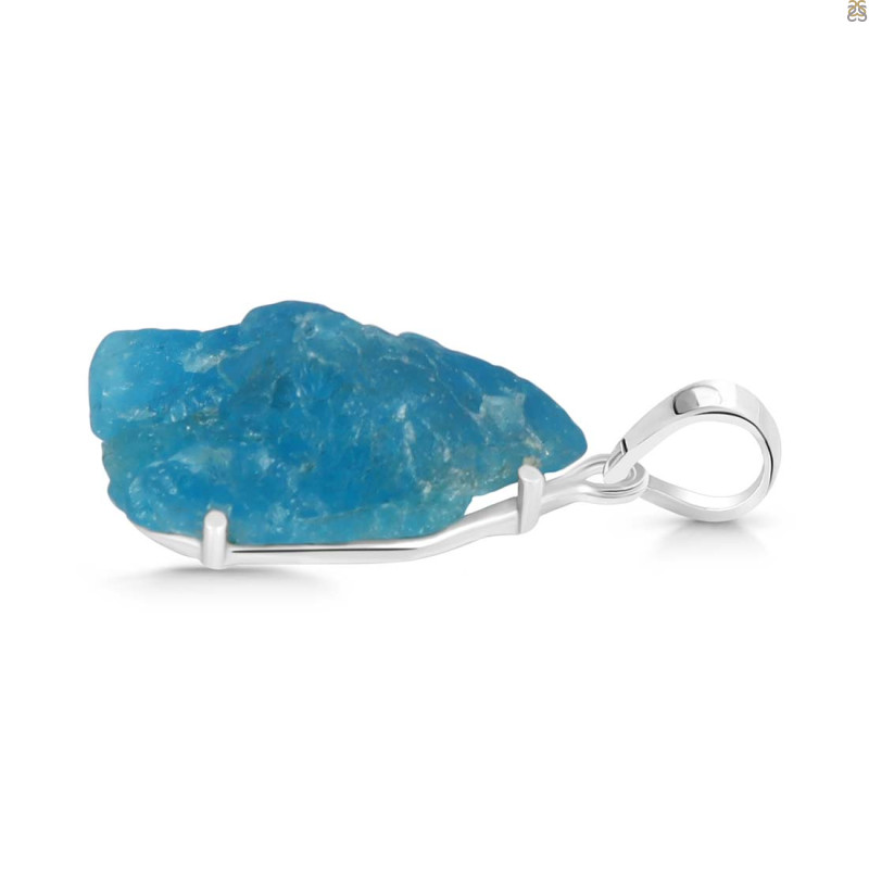 Neon Apatite Rough Pendant-SP NAR-1-77