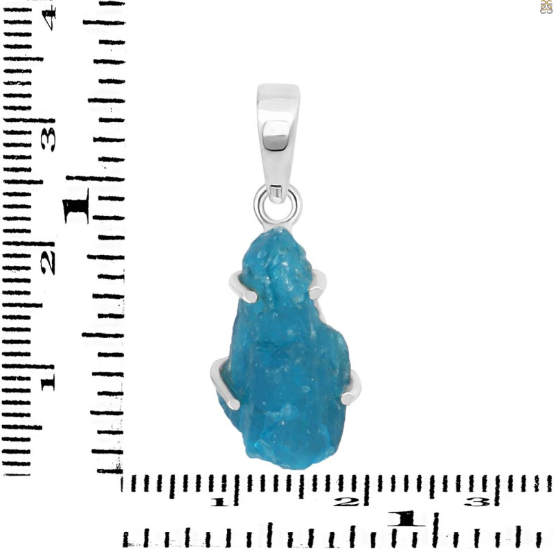 Neon Apatite Rough Pendant-SP NAR-1-78