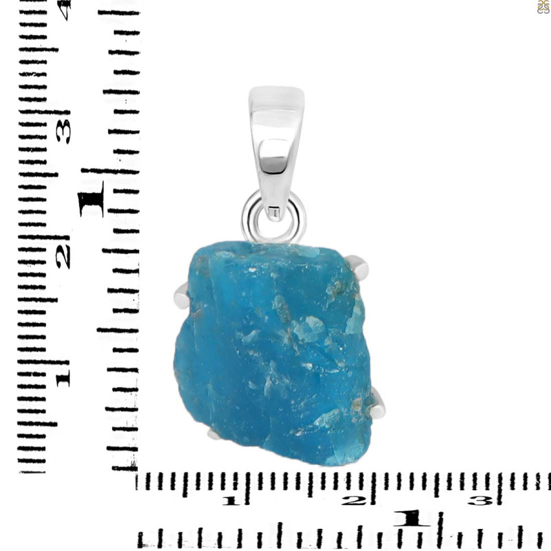 Neon Apatite Rough Pendant-SP NAR-1-79