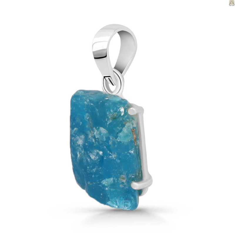 Neon Apatite Rough Pendant-SP