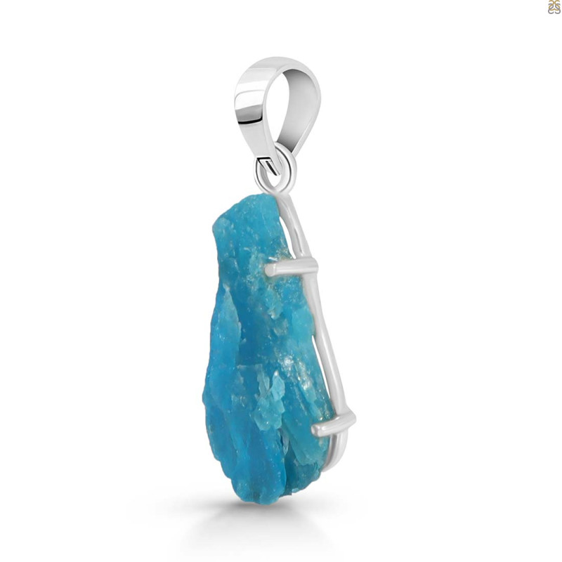 Neon Apatite Rough Pendant-SP