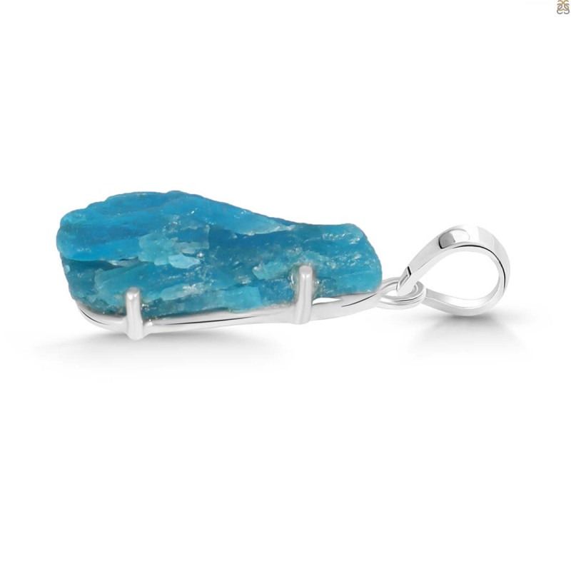 Neon Apatite Rough Pendant-SP NAR-1-80