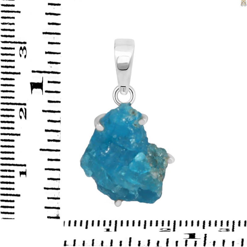 Neon Apatite Rough Pendant-SP NAR-1-81