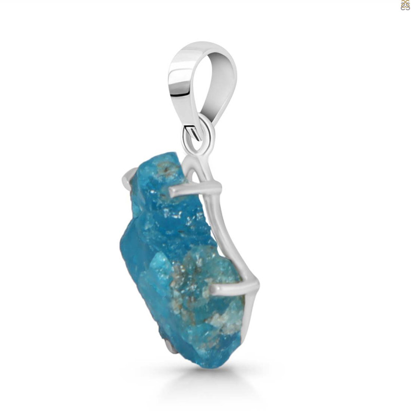 Neon Apatite Rough Pendant-SP