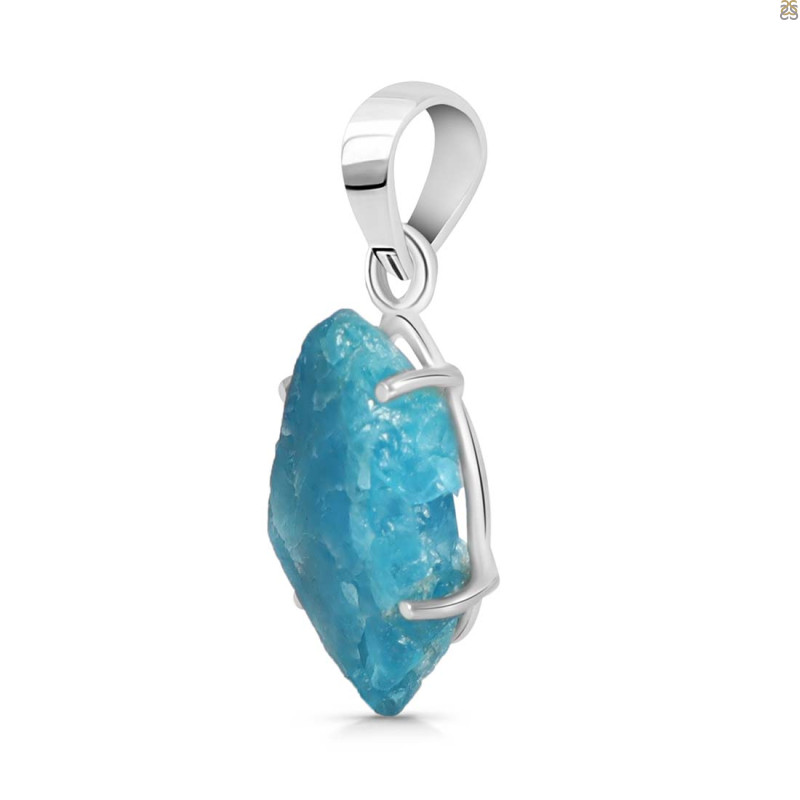 Neon Apatite Rough Pendant-SP