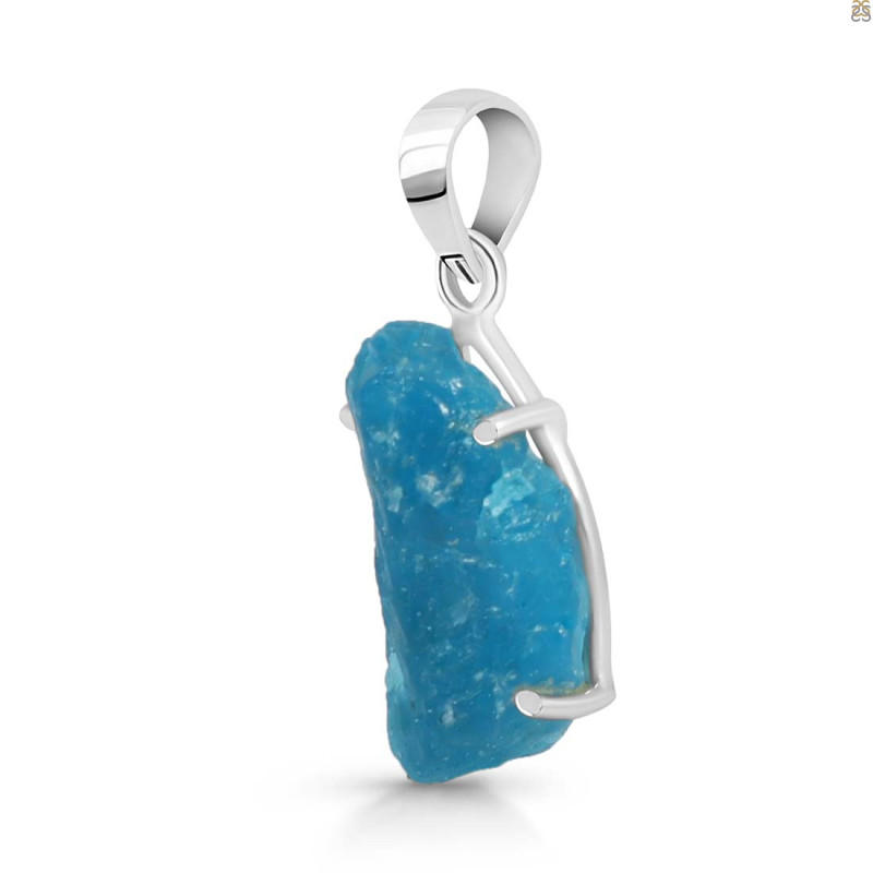 Neon Apatite Rough Pendant-SP