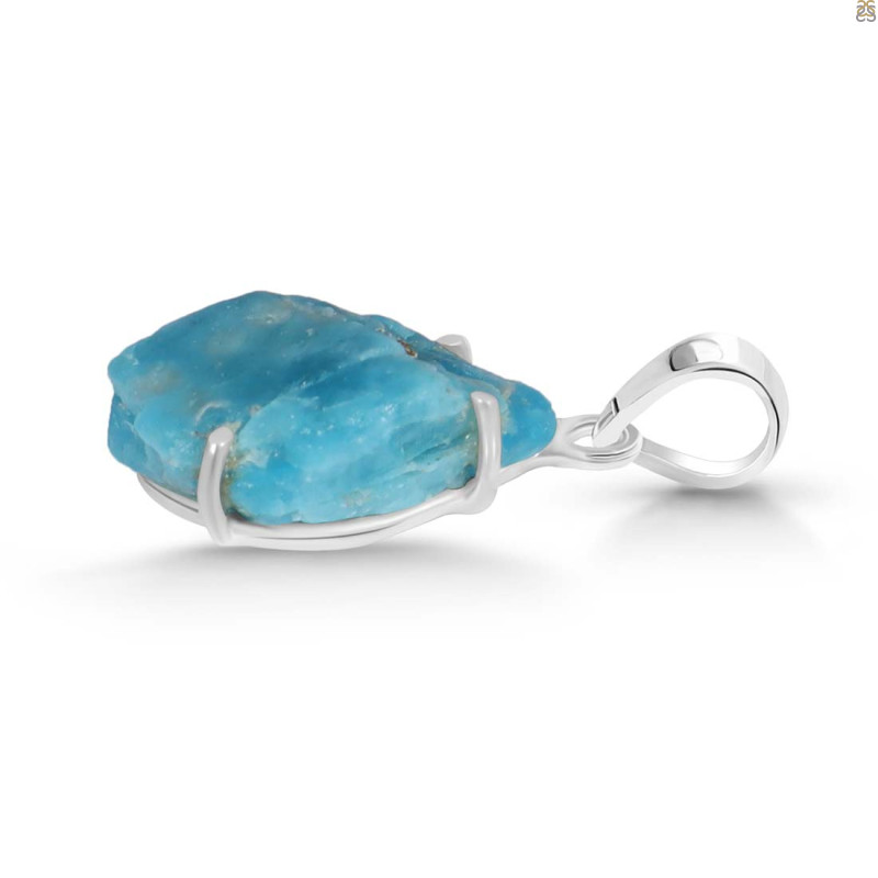 Neon Apatite Rough Pendant-SP NAR-1-87