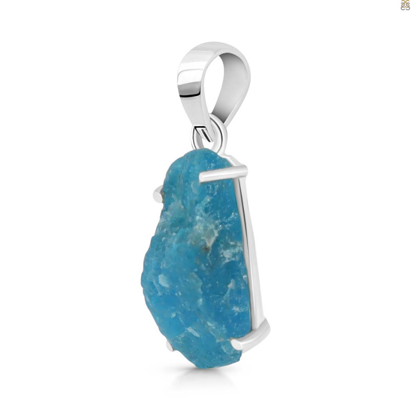 Neon Apatite Rough Pendant-SP