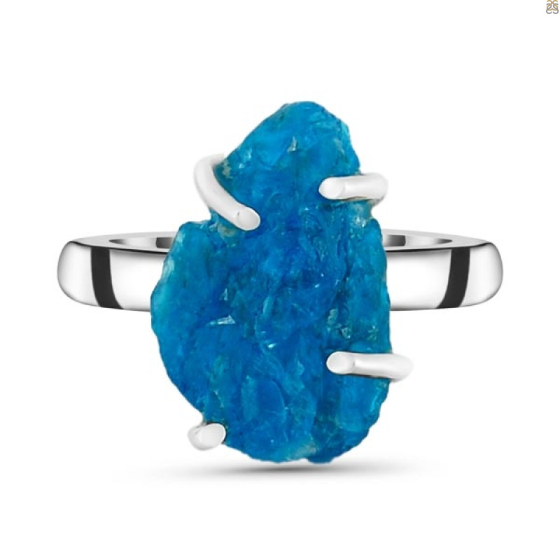 Neon Apatite Rough Adjustable Ring-ADJ-R NAR-2-10