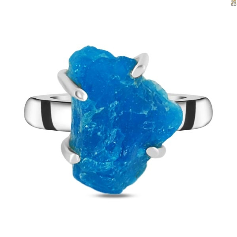 Neon Apatite Rough Adjustable Ring-ADJ-R NAR-2-107