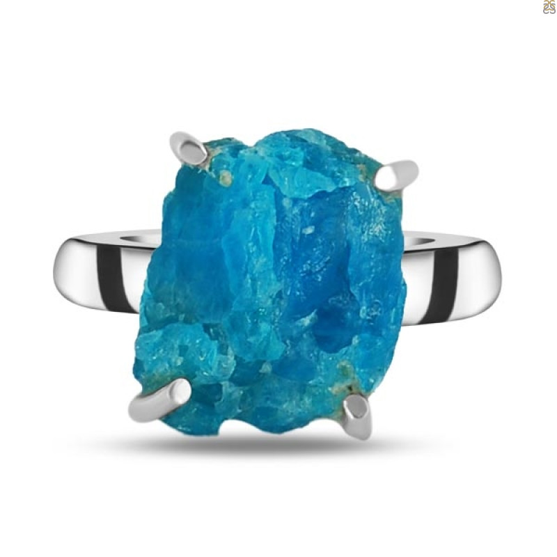 Neon Apatite Rough Adjustable Ring-ADJ-R NAR-2-109