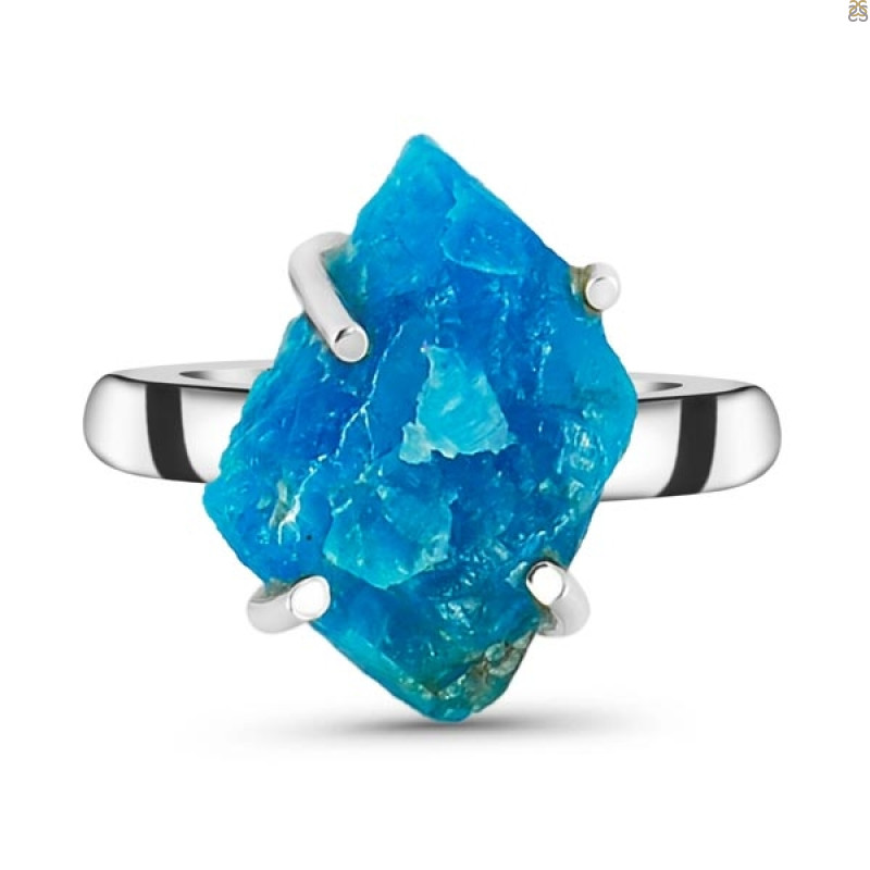 Neon Apatite Rough Adjustable Ring-ADJ-R NAR-2-134