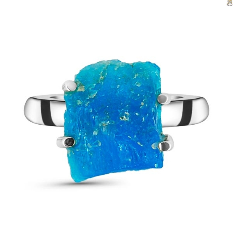 Neon Apatite Rough Adjustable Ring-ADJ-R NAR-2-141