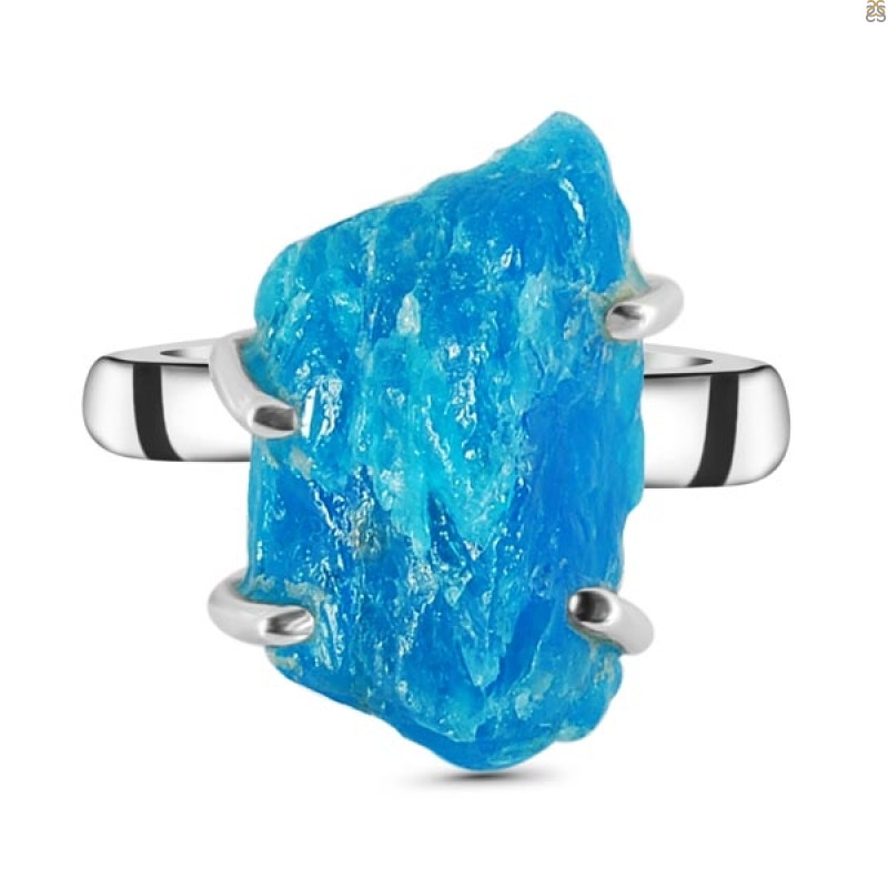 Neon Apatite Rough Adjustable Ring-ADJ-R NAR-2-23