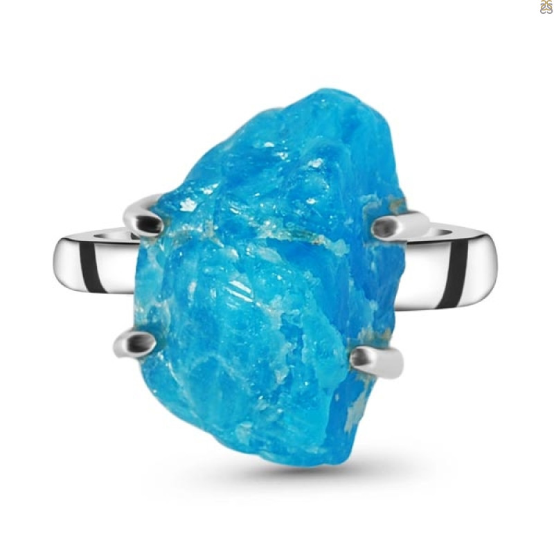 Neon Apatite Rough Adjustable Ring-ADJ-R NAR-2-25
