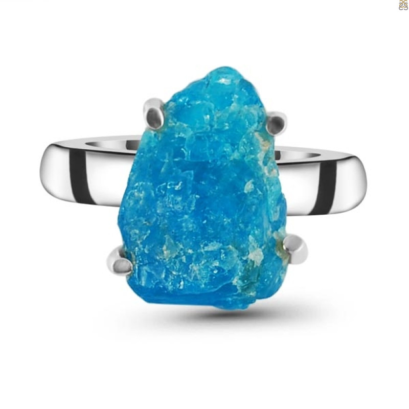 Neon Apatite Rough Adjustable Ring-ADJ-R NAR-2-26