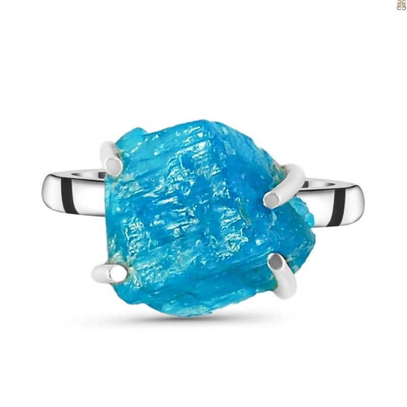 Neon Apatite Rough Adjustable Ring-ADJ-R NAR-2-3
